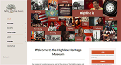 Desktop Screenshot of highlinehistory.org