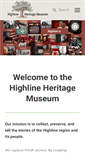 Mobile Screenshot of highlinehistory.org